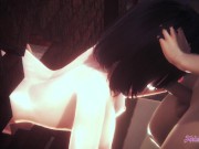 Naruto Hentai - Threesome Hinata Sucks and Gets Fucked Through a Wall 12/16