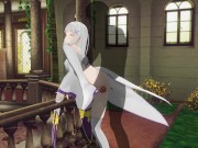 3D HENTAI Emiria Re:Zero threw her leg and fucked 4/16