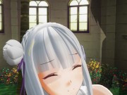 3D HENTAI Emiria Re:Zero threw her leg and fucked 5/16