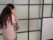 I need a massage, the masseuse is hot! I masturbate and she catches me... she likes it a lot! 1/16