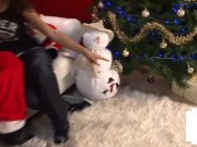 Busty UK dommes humiliating small dick during handjob 3/16