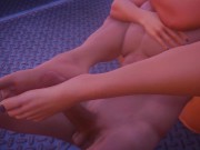 Аниме хентай Fortnite Porn футджоб со спермой на ногах | без цензуры | [3D хентай] 12/16