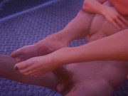 Аниме хентай Fortnite Porn футджоб со спермой на ногах | без цензуры | [3D хентай] 14/16