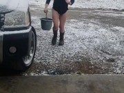 snow bunny at it again 10/16