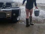 snow bunny at it again 5/16