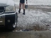 snow bunny at it again 6/16