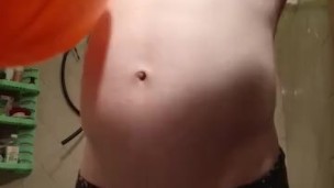 The my stomach is fighting against the balloon