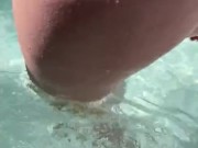 CUM watch me play with my pierced tits, tight pussy & ass all alone in my hot tub under the hot sun