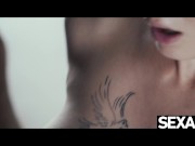 Sexy blonde rides her man's big cock to a sticky creampie orgasm 16/16