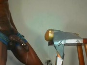 Mrspanxalot dirty talking fucking my fleshlight with my big black dick busting a huge cumload! 1/16