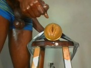 Mrspanxalot dirty talking fucking my fleshlight with my big black dick busting a huge cumload! 16/16