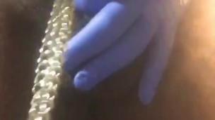 Rubbing My Chained Up Cock And Moaning