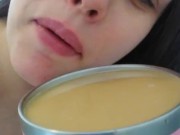 Naked Nudist Crazy White Girl Onlyfans Only FANS ManyVids Cam Slut Drinks Morning Coffee Lunatic 11/16