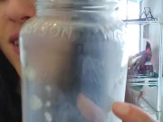 Naked Nudist Crazy White Girl Onlyfans Only FANS ManyVids Cam Slut Drinks Morning Coffee Lunatic 4/16