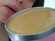 Naked Nudist Crazy White Girl Onlyfans Only FANS ManyVids Cam Slut Drinks Morning Coffee Lunatic 8/16