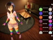 Our appartment [Hentai SFM game] Ep.2 Rainbow party girl enjoy a huge dildo and have an intense orga 8/16