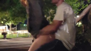 Downtown public fun with best friend!