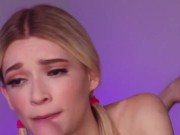 Petite Teen In Pigtails POV Blowjob 15/16