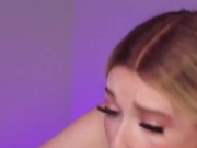 Petite Teen In Pigtails POV Blowjob 8/16