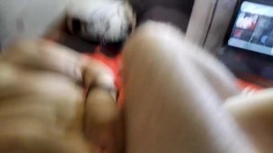 An old slut AimeeParadise gets slapped on the lips with a dick and gets her pussy tortured hard!