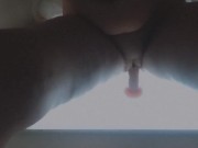 Big TITS bounce while I fuck my silicone suction cup baby🍆