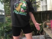 Broke A Sweat Workout 4 Outside Barefooted 