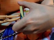 日焼け黒ビキニのエヴァンゲリオン綾波レイのフィギュアにぶっかけ&キス&舐めまわし【キモオタクのオナニー】 - Screenshot 9 of 16 - Cumshot