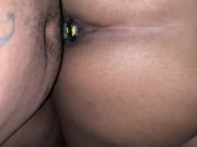 Pink Wet Pussy Creaming On BBC With Butt Plug 8/16