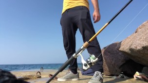 fishing the sound of the sea and waves peace and happiness
