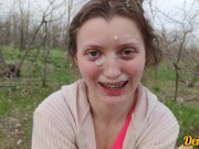 Facial compilation Cute schoolgirl's face filled with lots of warm cum Girlfriend Cum hair 12/16