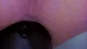 Gay dad rides a huge butt plug and gapes