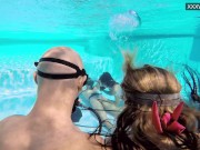 Eva Sasalka and Jason being watched underwater while fucking