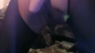I play at home with an anal plug and a dildo