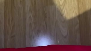 Big cumshot at the end all over the floor