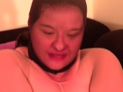 Encasement Nylonfetisch Ganzkörper Strumpfhose chubby german Milf mit dicken Titten gibt Dirty Talk 3/16