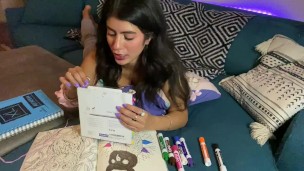 ASMR Color with me | BIG Expo Markers soft spoken & whispered FEET