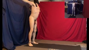 PitFanOne Yoga Routine for June, and delicious cum eating ending