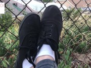 wiggling toes in her little black shoes - glimpseofme