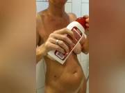 Malika Valle _ beautiful shower in hotel close up pussy 5/16