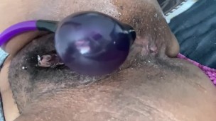 Stretching pierced tight Pussy with pussy pump snippet