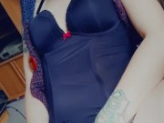 Petting My Pussy Through Pretty Blue Panties