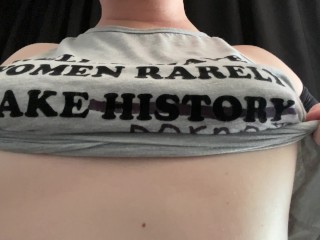 This is what a bratty titty drop looks like…adorable small boobs and nipples!! WATCH IN 4K