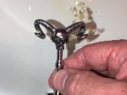 Testing Out My New Gothic Hollow Urethral Sounding Rod Pissing Through It For The First Time Ever