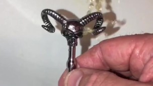 Testing Out My New Gothic Hollow Urethral Sounding Rod Pissing Through It For The First Time Ever