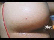 I couldn't take it anymore and ejaculated on her tight ass !! 12/16