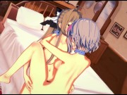 Isuzu Sento carries Muse and fucks her with a strapon - Amagi Brilliant Park Hentai. 11/16