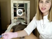 I put a huge man in the doggie position to shave his ass 6/16