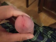 Wanking a COCK THICK AS A LEG till i CUM