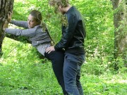 Hot teen couple explores a heavenly island, makes wild, passionate sex in the forest and get caught 5/16