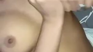 My teen GF gives me the best handjob and I cum all over her tits POV